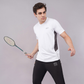 Neon Athleisure Men’s White Athletic Half-Sleeve T-Shirt (Mesh Panels for Breathability)