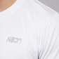 Neon Athleisure Men’s White Athletic Half-Sleeve T-Shirt (Mesh Panels for Breathability)