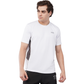 Neon Athleisure Men’s White Athletic Half-Sleeve T-Shirt (Mesh Panels for Breathability)